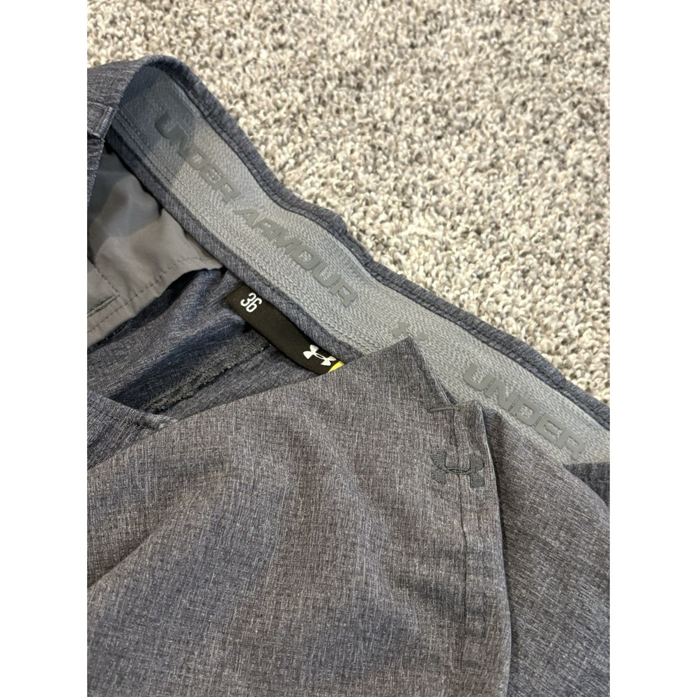 Under Armour Shorts Mens 36 Gray‎ Chino Golf Casual 10" Inseam MatchPlay Stretch